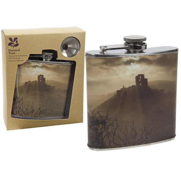 National Trust&#039;Corfe Castle&#039; 6oz Hip Flask